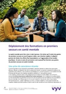 1ère page d'un article sur les formations santé mentale
